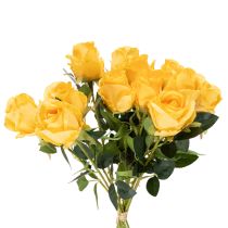gjenstander Kunstig rose med lang stilk, kunstig blomst, 62 cm, 12 stk.