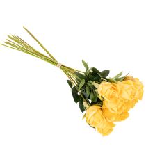 gjenstander Kunstig rose med lang stilk, kunstig blomst, 62 cm, 12 stk.