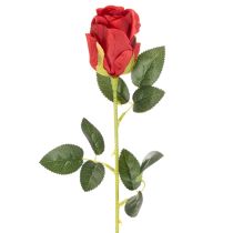 gjenstander Kunstig rose med lang stilk, rød kunstig blomst, 62 cm, 12 stk.