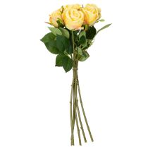gjenstander Rosebukett blomsteroppsats for elegant dekorasjon i stuen 44 cm 6 stk