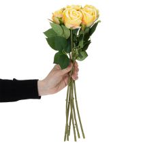 gjenstander Rosebukett blomsteroppsats for elegant dekorasjon i stuen 44 cm 6 stk