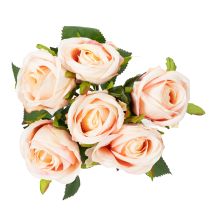 gjenstander Kunstig rosebukett for stilig hjemmedekorasjon og festlige anledninger, 44 cm, 6 stk.