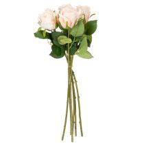 gjenstander Kunstig rosebukett for stilig hjemmedekorasjon og festlige anledninger, 44 cm, 6 stk.