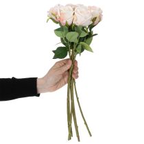 gjenstander Kunstig rosebukett for stilig hjemmedekorasjon og festlige anledninger, 44 cm, 6 stk.