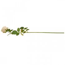 gjenstander Rose kremfarge, silkeblomst, kunstrose L74cm Ø7cm