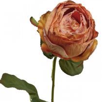 Kunstig roseappelsin, kunstrose, dekorativ rose L74cm Ø7cm