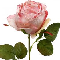 Deco rosa rosa, blomsterdekor, kunstrose L74cm Ø7cm
