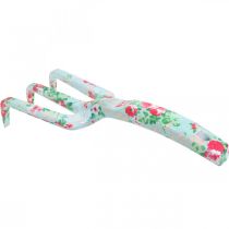 gjenstander Håndrive i metall, rive med rosemotiv, minirive L23cm