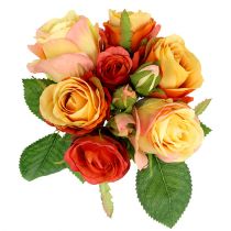 gjenstander Oransje rosebukett Ø17cm L25cm kunstige blomsterdekorasjon høstbryllupsborddekorasjon