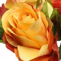 Bukett oransje roser Ø17cm L25cm