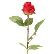 gjenstander Rosegren silkeblomst kunstig rose rød 72 cm 3 stk