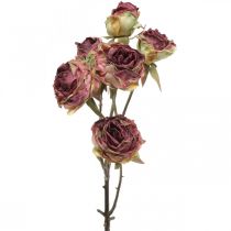 Kunstig rose, borddekorasjon, kunstig blomstrosa, antikk rosegren L53cm