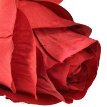 gjenstander Rose Gren Silke Blomst Kunstig Rose Rød 72cm