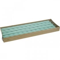 gjenstander Rustikke lys pinnelys farget grønt 350/28mm 4 stk