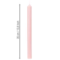 gjenstander Rustikke lys Koniske lys ensfarget rosa 350/28 mm 4 stk