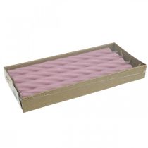 gjenstander Rustikke lys pinnelys farget rosa 250/28mm 4 stk