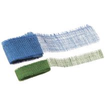 gjenstander Rustikk jutebånd farget assorterte farger 40/70mm 2m 10stk