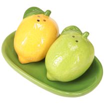 gjenstander Salt og pepper shaker keramisk dekorasjon sitron lime 13×8cm