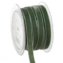 gjenstander Fløyelsbånd gavebånd pyntebånd grønt B10mm 20m