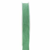 Fløyelsbånd grønt 15mm 7m