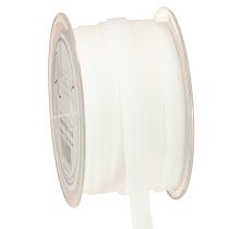 gjenstander Fløyelsbånd hvitt dekorativt bånd gavebånd hvitt 10mm 20m