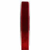 gjenstander Fløyelsbånd mørk rød 20mm 10m
