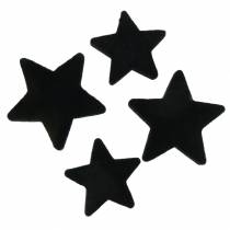 gjenstander Scatter dekorasjon stjerner fløyelssvart 4/5cm 40p