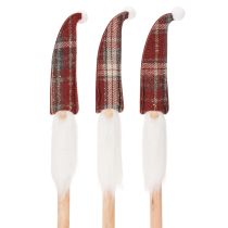 gjenstander Julenissepyntepiker, julenissen med filthatt, 58 cm, 6 stk.