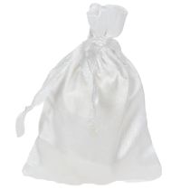 gjenstander Gaveposer, satengposer, hvite, 6,5 x 10 cm, 10 stk.