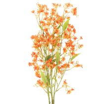 gjenstander Kunstig blomst orkidegren oransje filigran romdekorasjon 110 cm 3 stk