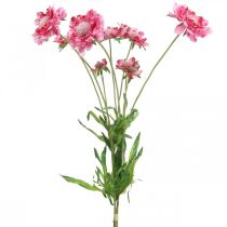 Kunstig blomsterdekorasjon, skabb kunstig blomst rosa 64cm bunt med 3 stk