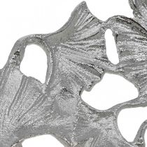 gjenstander Dekorativ skål sølv Ginkgo skål metall Ø43cm H11cm