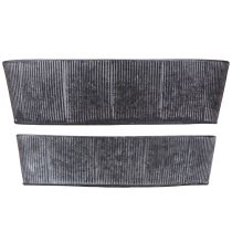 gjenstander Skål Oval Metall Svart Grå Vintage 32,5/37 cm Sett med 2