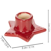 gjenstander Stjerneformet lysholder for kjeglelys, advent og jul, 8 cm, 2 stk.