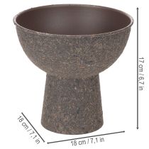 gjenstander Rund planteskål med base, 18 cm