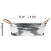 gjenstander Oval skål 35 cm x 21,5 cm H 11,5 cm, blank sink