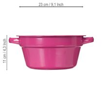 gjenstander Metallplantekasse, sommerdekorasjon til stue, 23 cm, 3 deler