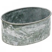 Dekorativ skål metallfatning skål oval grå L22,5/19,5/16cm sett med 3 stk.
