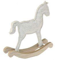 gjenstander Gyngehestdekorasjon Julekrem 20x4,5x22cm 2 stk