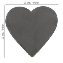 gjenstander Skifertallerken dekorativt hjerte skifer skiferhjerte 20cm 1 stk