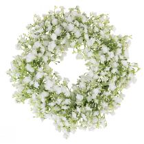 Gypsophila krans hvit blomsterkrans bryllup Ø30cm