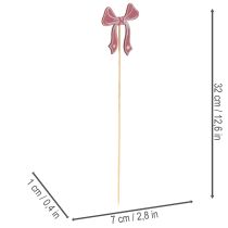 gjenstander Dekorative sløyfeblomsterpinner 32 cm 12 stk