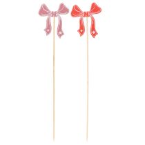 gjenstander Dekorative sløyfeblomsterpinner 32 cm 12 stk