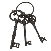 gjenstander Dekorativ nøkkelring, antikk nøkkeldesign, som et nostalgisk hjemmetilbehør, 27 cm