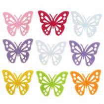 Felt Butterfly Table Decoration Assortert 3,5 × 4,5cm 54 stykker Ulike farger