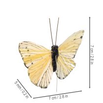 gjenstander Dekorative sommerfugler på ståltråd for fargerik borddekorasjon, 7 cm, 12 stk.