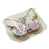 gjenstander Sommerfugl Tre Dekorasjonshenger Lin 11,5x9,5cm 6 stk