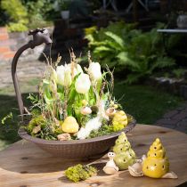 gjenstander Keramisk dekorativ snegle med LED-belysning. Morsom borddekorasjon til hjem og balkong. 12 cm, 2 stk.