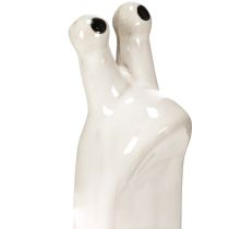 gjenstander Keramisk dekorativ sneglefigur for stilige bomiljøer og fortryllende borddekorasjoner, 16 cm