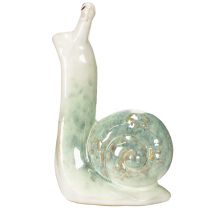 gjenstander Keramisk dekorativ sneglefigur for stilige bomiljøer og fortryllende borddekorasjoner, 16 cm